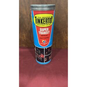 Vintage Tinkertoy The Original Super Transit Construction Set 180 Pieces